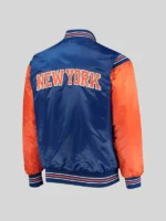 NY Knicks Starter Enforcer Blue and Orange Varsity Jacket