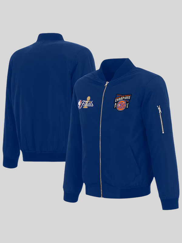New York Knicks 2026 NBA Finals Champions Bomber Jacket New York Knicks 2026 NBA Finals Champions Bomber Jacket