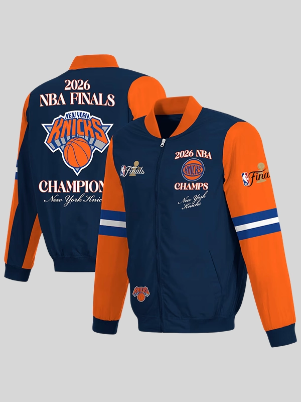 New York Knicks 2026 NBA Finals Champions Nylon Jacket New York Knicks 2026 NBA Finals Champions Nylon Jacket