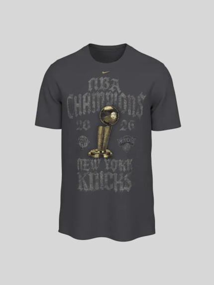 New York Knicks NBA Champions Black T-shirt 2026