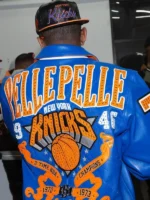 New York Knicks Pelle Pelle Blue Leather Jacket Fabolous