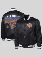 New York Knicks Starter Triangle Varsity Jacket Black