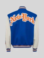 New York Knicks Varsity Jacket Blue & Cream