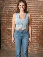 Off Campus S01 Hannah Wells Blue Vest