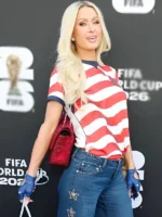 Paris Hilton FIFA World Cup 2026 Opening Ceremony Striped Shirt