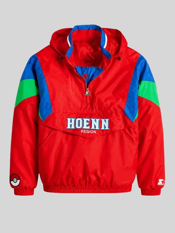 Pokémon Johto Region Starter Red Pullover Jacket Pokémon Johto Region Starter Red Pullover Jacket