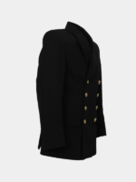 Reefer Black Jacket Barathea All Wool 8 Button