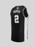 San Antonio Spurs Dylan Harper 2026 NBA Finals Patch Fast Break Jersey