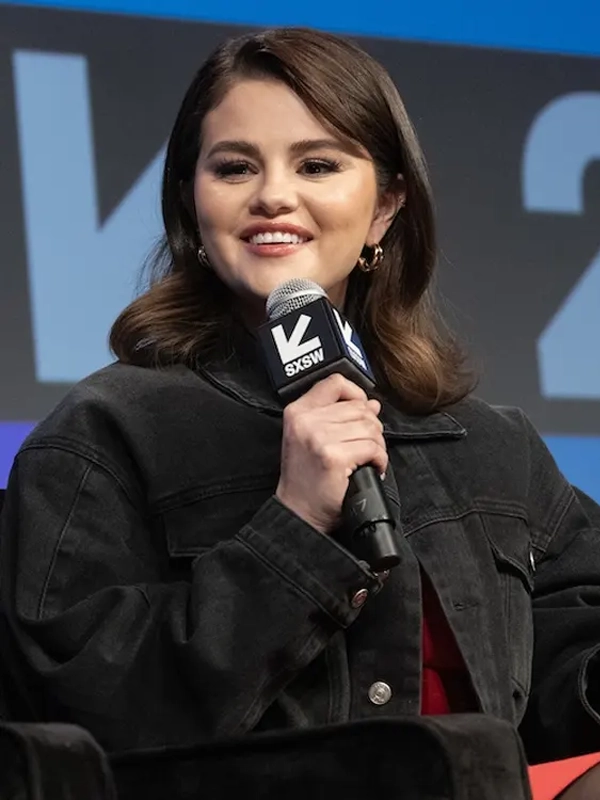 Selena Gomez SXSW Festival 2024 Black Trucker Denim Jacket Selena Gomez SXSW Festival 2024 Black Trucker Denim Jacket