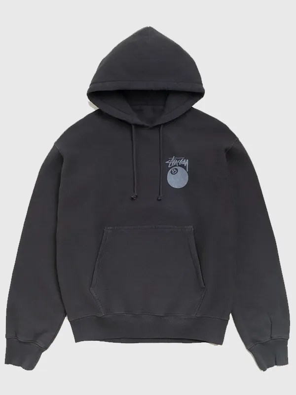 Stussy 8 Ball Graphic Black Pullover Fleece Hoodie Stussy 8 Ball Graphic Black Pullover Fleece Hoodie