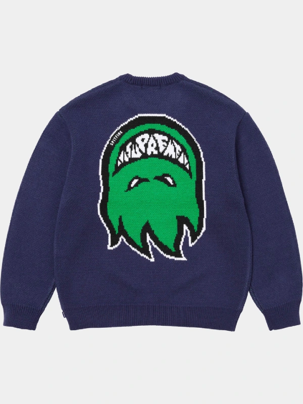 Supreme Spitfire Sweater Navy Supreme Spitfire Sweater - Image 1