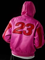 Supreme X Jordan 2026 Pink Leather Jacket