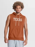 Texas Longhorns Sleeveless Orange Hoodie