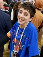 Timothée Chalamet Blue Knicks Game 5 T-shirt