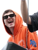 Timothée Chalamet Knicks Parade Chrome Hearts Hoodie Orange