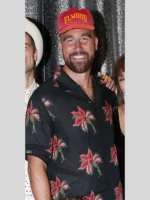 Travis Kelce NY Linen Black Bowling Shirt