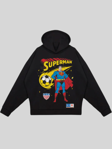 USMNT x DC Superman Comet Relaxed Black Hoodie