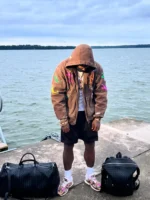 Westside Gunn Saucony Awesome Gods Brown Hooded Jacket