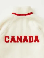 heated rivalry white fleece jacket