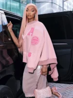 2026 WNBA All-Star Game’s Angel Reese Custom Coach Pink Varsity Jacket