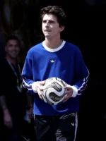 2026 World Cup Final Timothee Chalamet Blue Crewneck