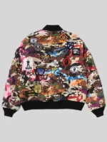 A BATHING APE HYBRID CAMO MULTI BADGE PADDED MA-1 JACKET