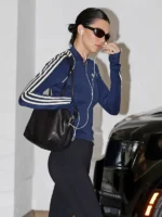 Adidas Kendall Jenner Navy Blue Fleece Track Jacket For Sale