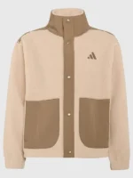 Adidas Sherpa Fleece Jacket in Brown