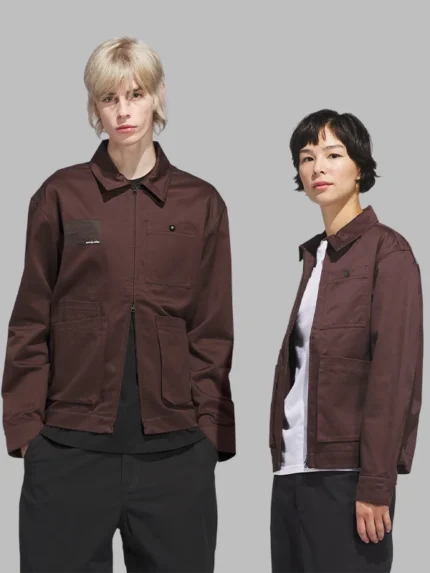 Adidas Skateboarding x Mark Gonzales Brown Zipper Jacket