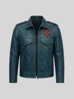 Avengers Doomsday Charles Xavier Blue Leather Jacket