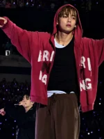 BTS Arirang Ny Red Zip-Up Hoodie
