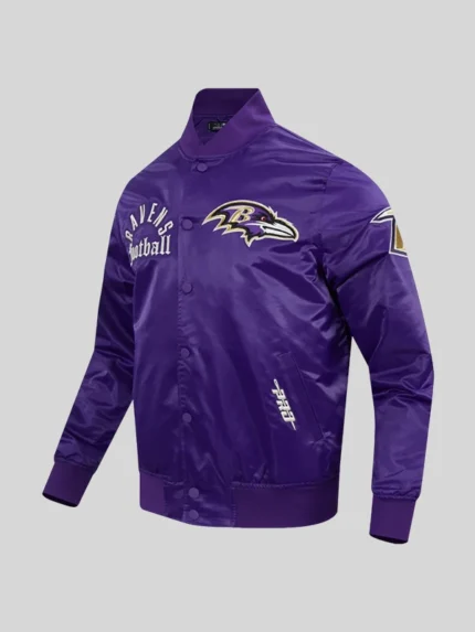 Baltimore ravens modern originals purple satin jacket mens