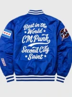 Blue Satin CM Punk Second City Saint Jacket