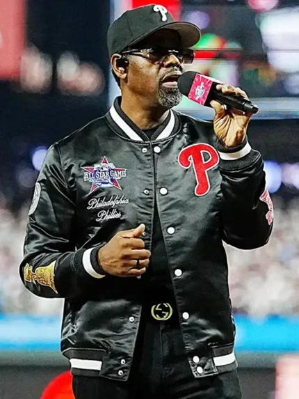Boyz II Men MLB All-Star Game 2026 Black Satin Jacket