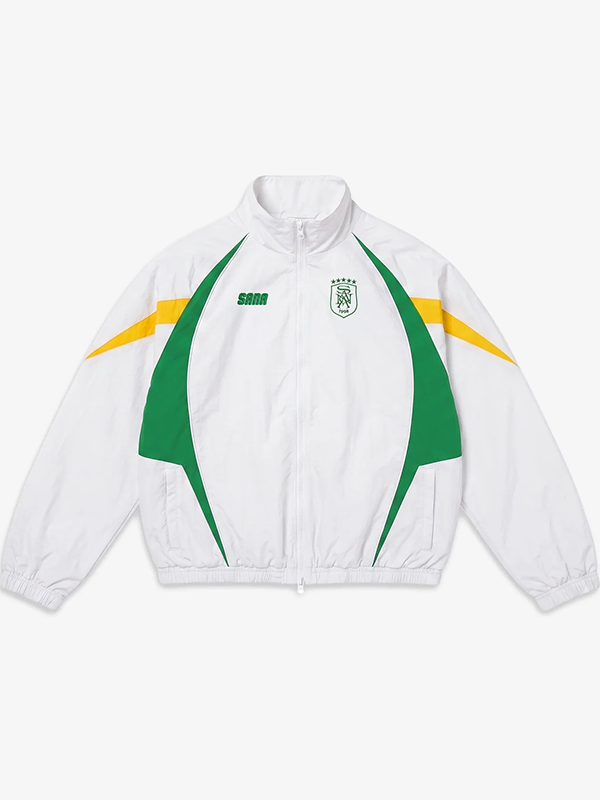 Brazil FIFA World Cup 2026 Sana Detroit White Zip-Up Track Jacket Brazil FIFA World Cup 2026 Sana Detroit White Zip-Up Track Jacket