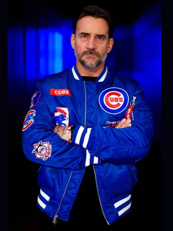CM Punk Best in the World Second City Saint Blue Satin Jacket CM Punk Best in the World Second City Saint Blue Satin Jacket