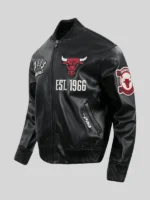 Chicago Bulls Modern Originals Black Leather Jacket