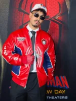 Cristian Andres Spider-Man Red Leather Jacket