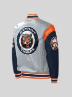 Detroit Tigers Starter Force Grey Varsity Satin Jacket