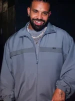 Drake NY City Prada Mohair Grey Wool Track Jacket