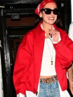 Dua Lipa NYC 2026 Red Jacket