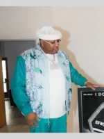 E-40 I Don’t Fk With You Teal Leather Jacket