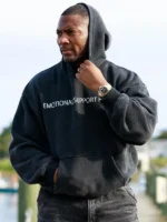Emotional Support Black Hoodie