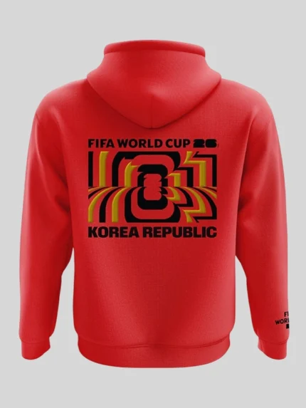 FIFA World Cup 2026 Korea Red Puff Hoodie