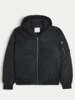 Faux Fur Trim Hollister Bomber Jacket