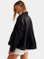 Free People Opal Swing Black Denim Jacket