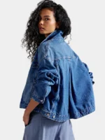Free People Opal Swing Blue Denim Jacket
