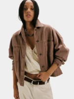 Free People Opal Swing Brown Denim Jacket