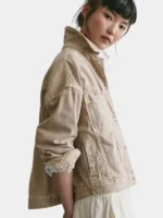 Free People Opal Swing Oversized Jean Jacket