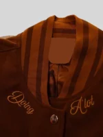 Grab Playa Society x Nike WNBA A’ja Wilson Brown Varsity Jacket Sale